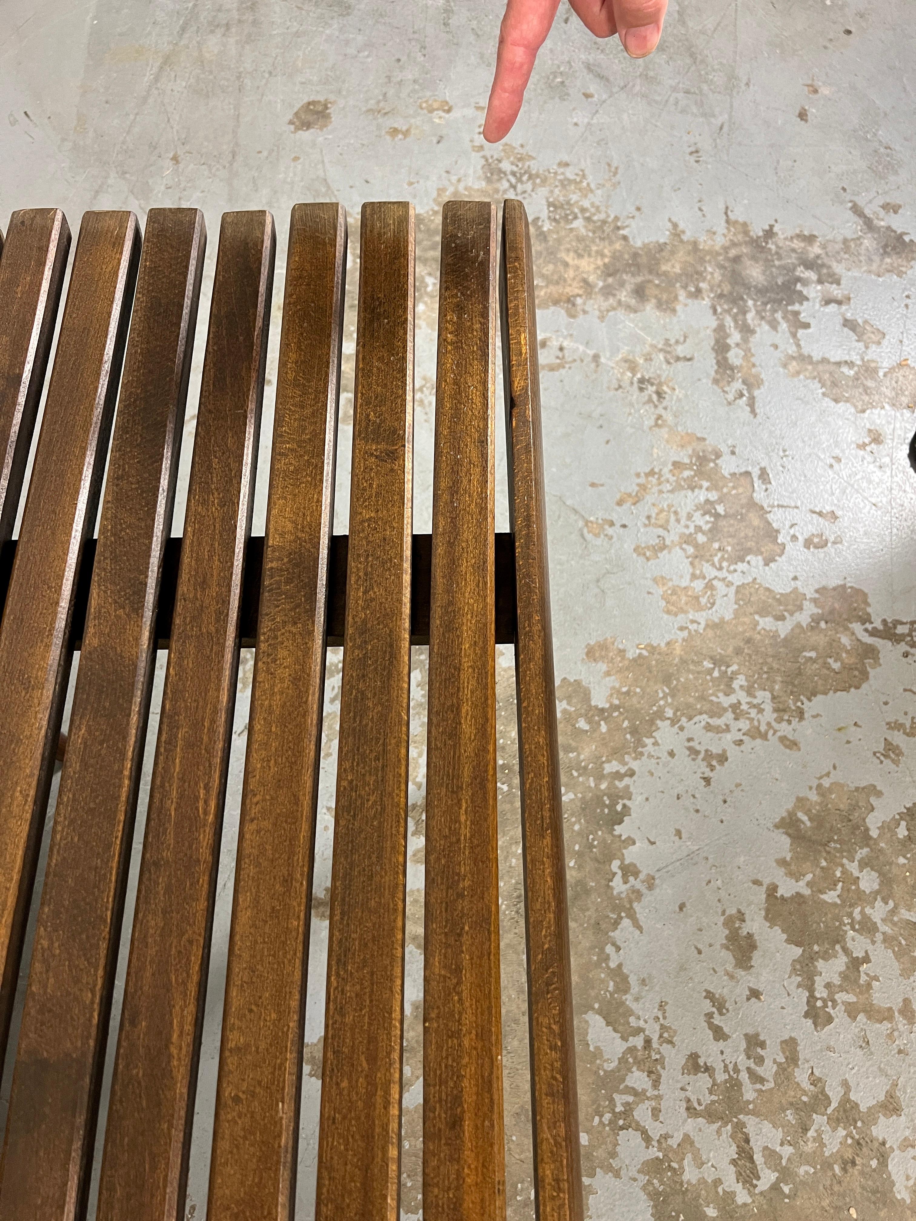 Mid-Century Slat Benches For Sale 6