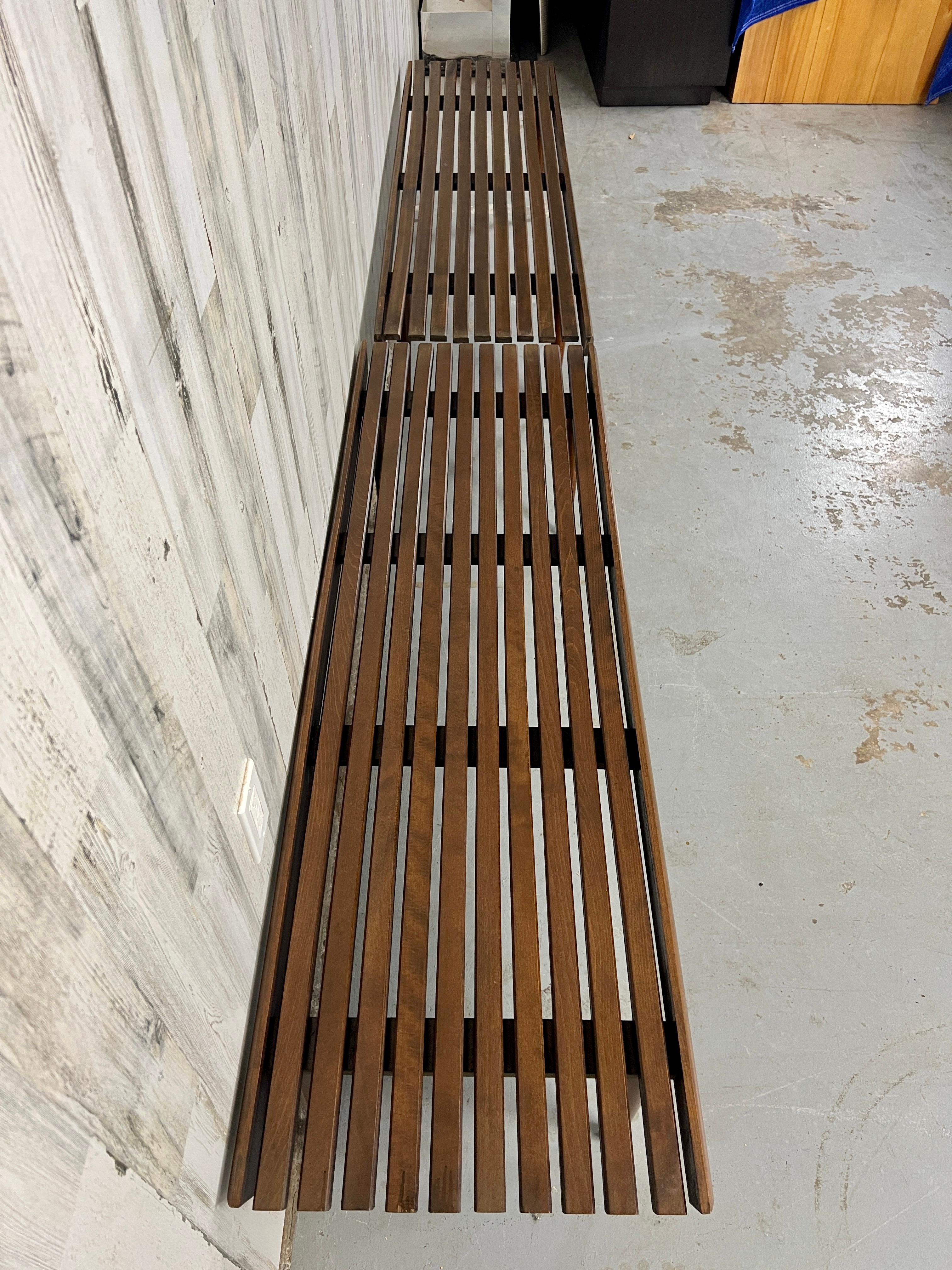 Mid-Century Slat Benches For Sale 7