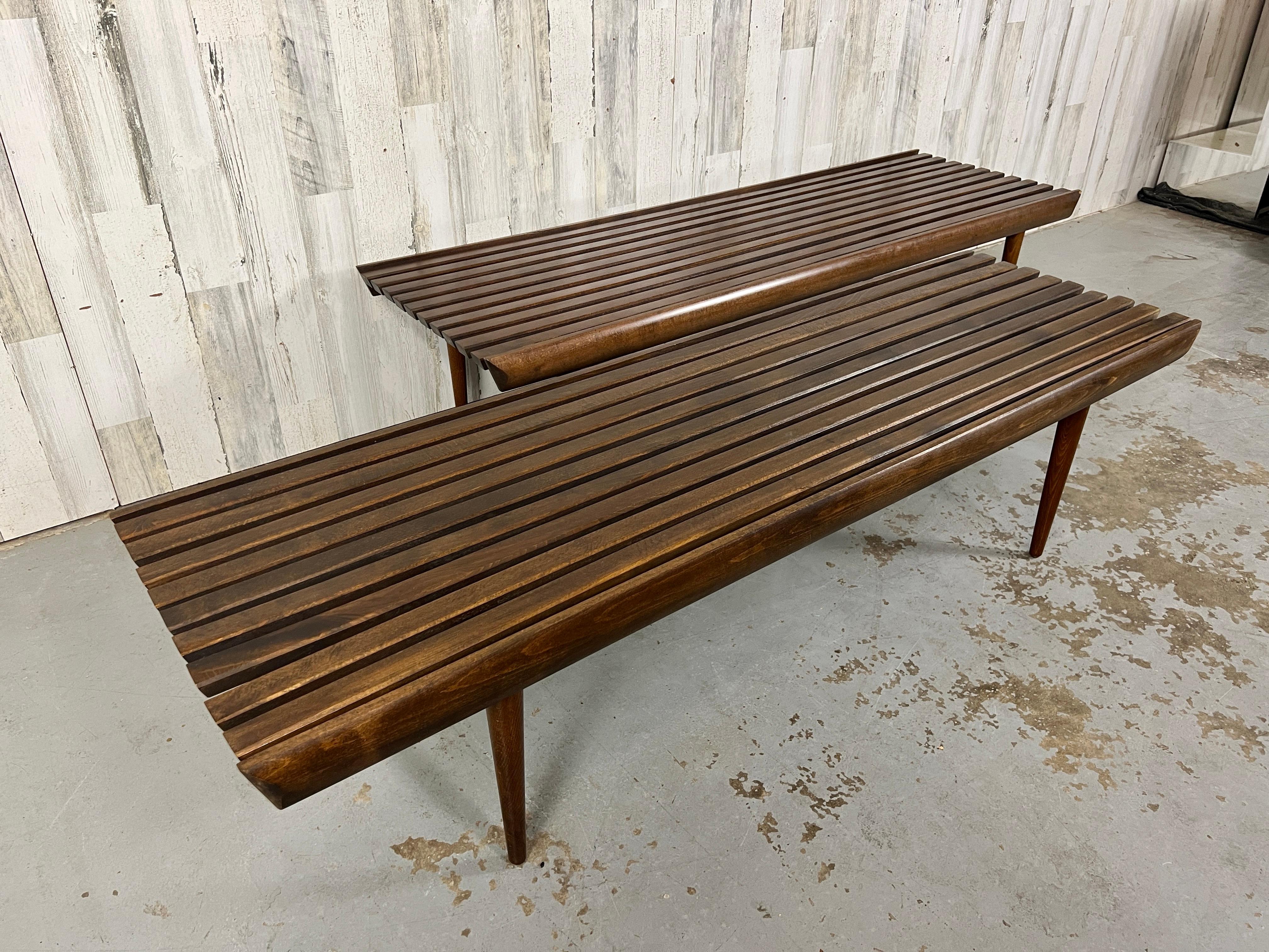 modern wooden benches