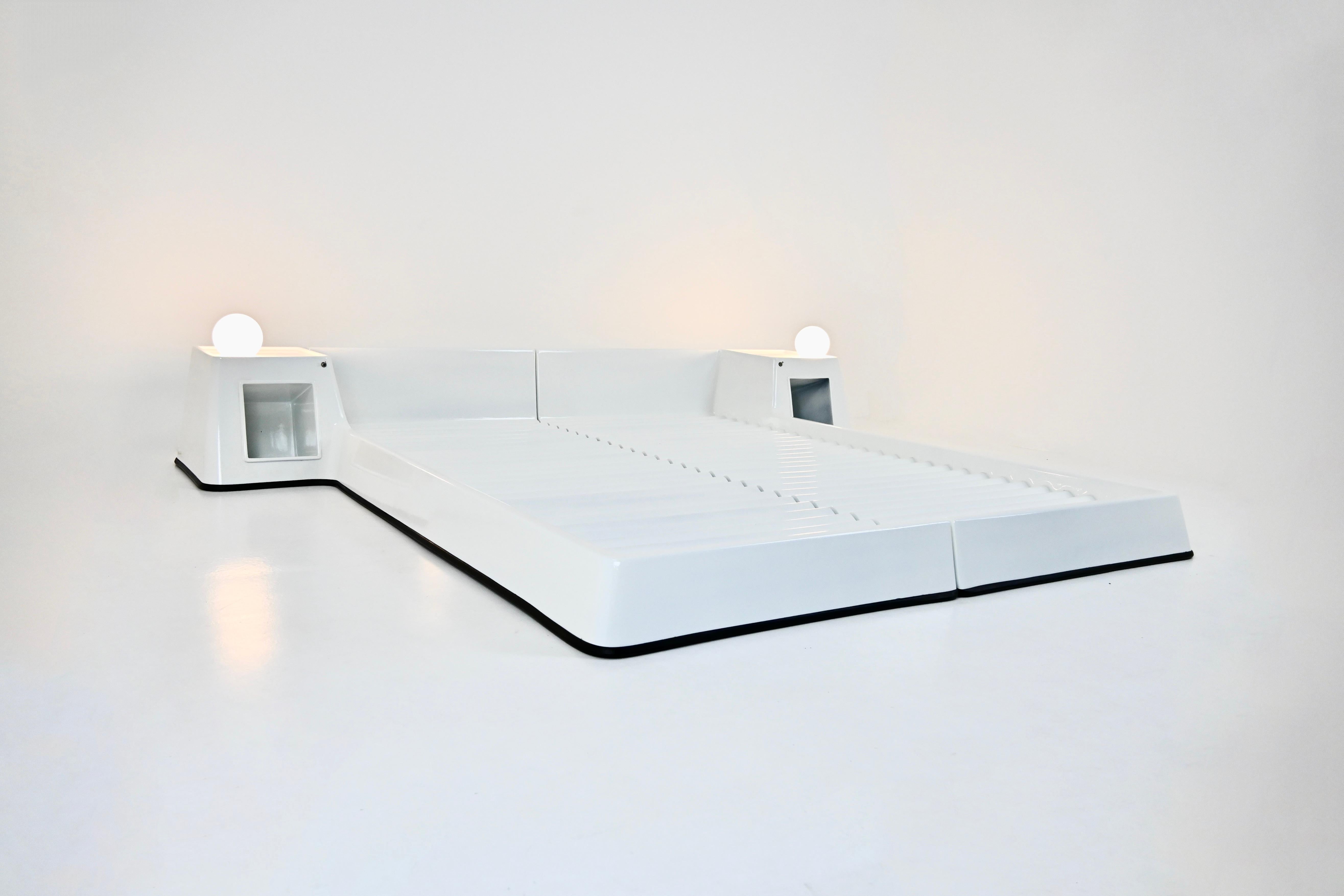 Mid-Century Modern Bed by Marc Held for Prisunic, 1970S For Sale