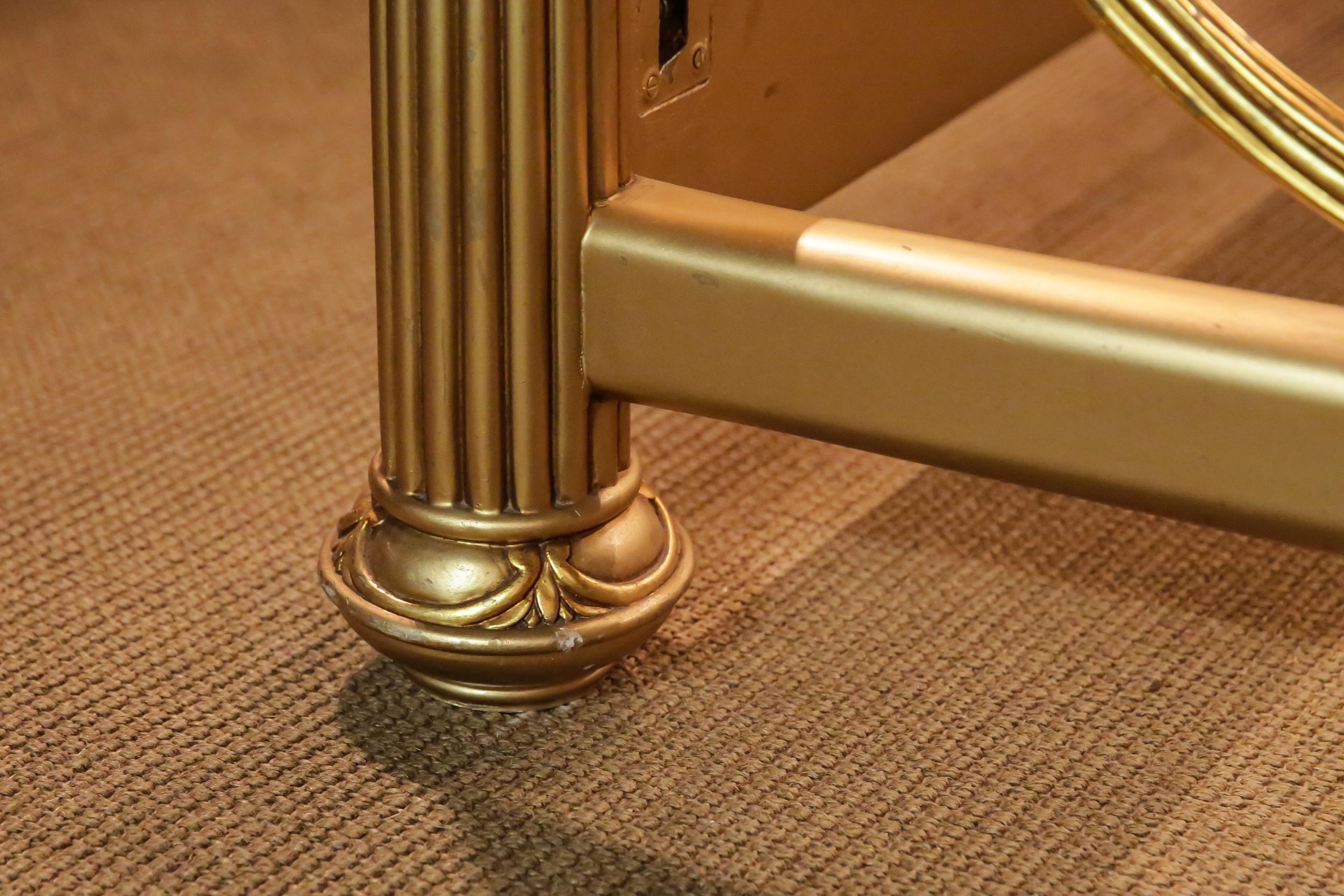 Bed Carved in Versace Style Poliment Gold High Quality 2