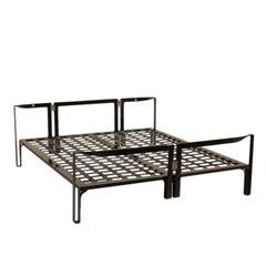 Bed Designed by Tobia Scarpa Lacquered Metal Vintage, Italy, 1980s