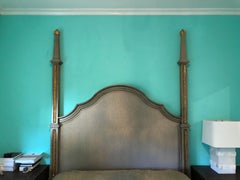 Custom Hand Carved Headboard with Gold Leaf Accents