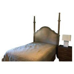 Custom Hand Carved Headboard with Gold Leaf Accents