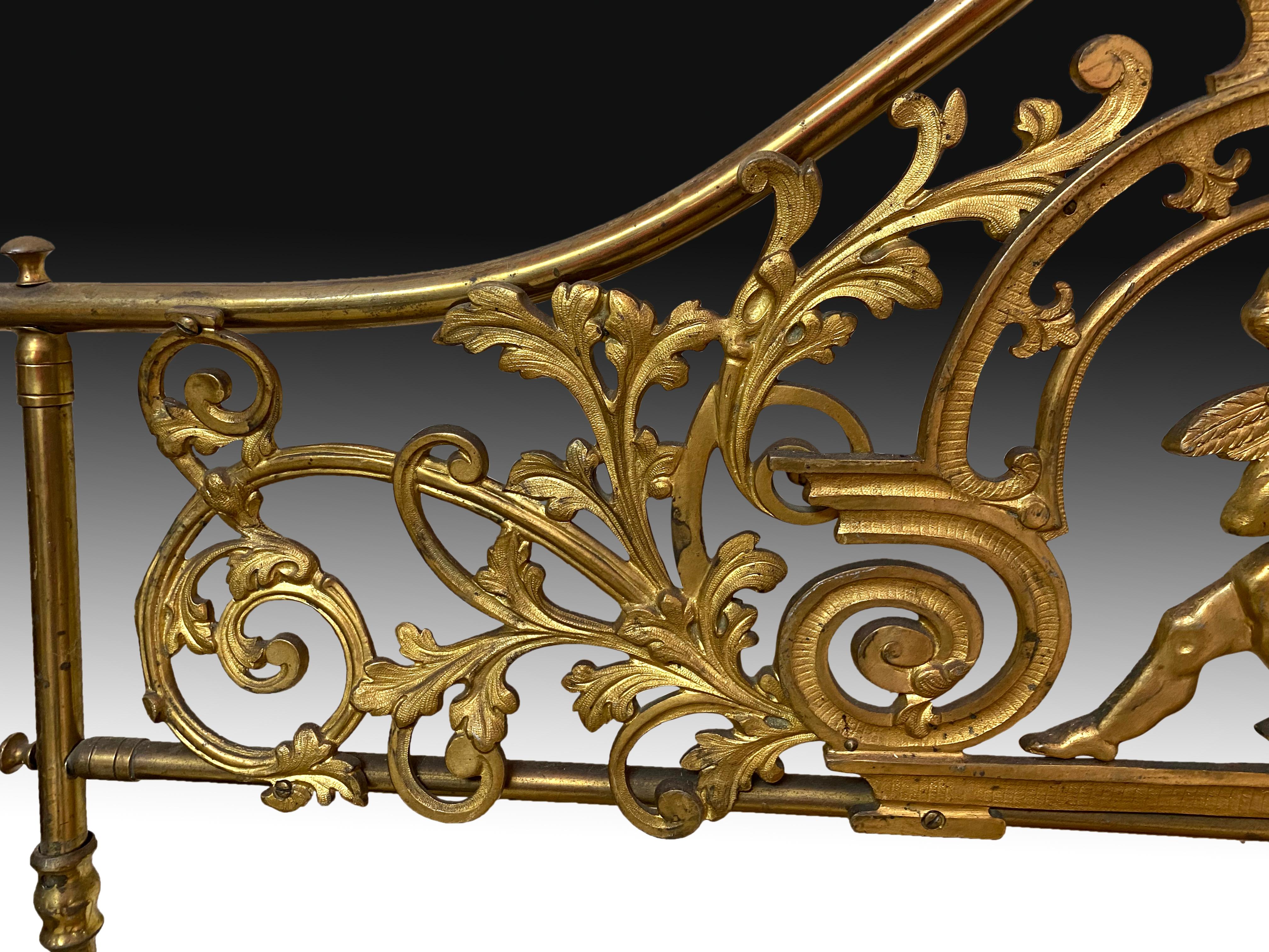 Bed Frame, Gilded Bronze and Metal, 19th Century 1
