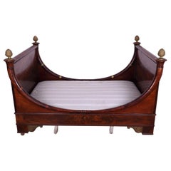 Antique Bed, French Mahogany Double Bed, French Empire, circa 1800