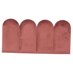 Bed Headboard Customizable Prod. Vintage Domus in Pink Velvet