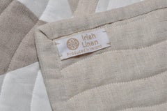 Bed Runner Quilt Blanket Vintage Irish Linen Patchwork Handmade