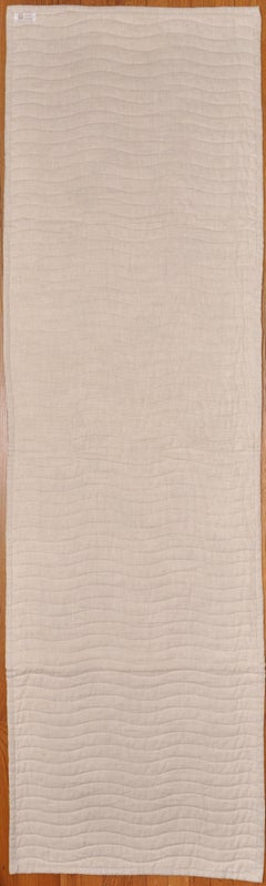 Bed Runner Quilt Blanket Vintage Irish Linen Patchwork Handmade