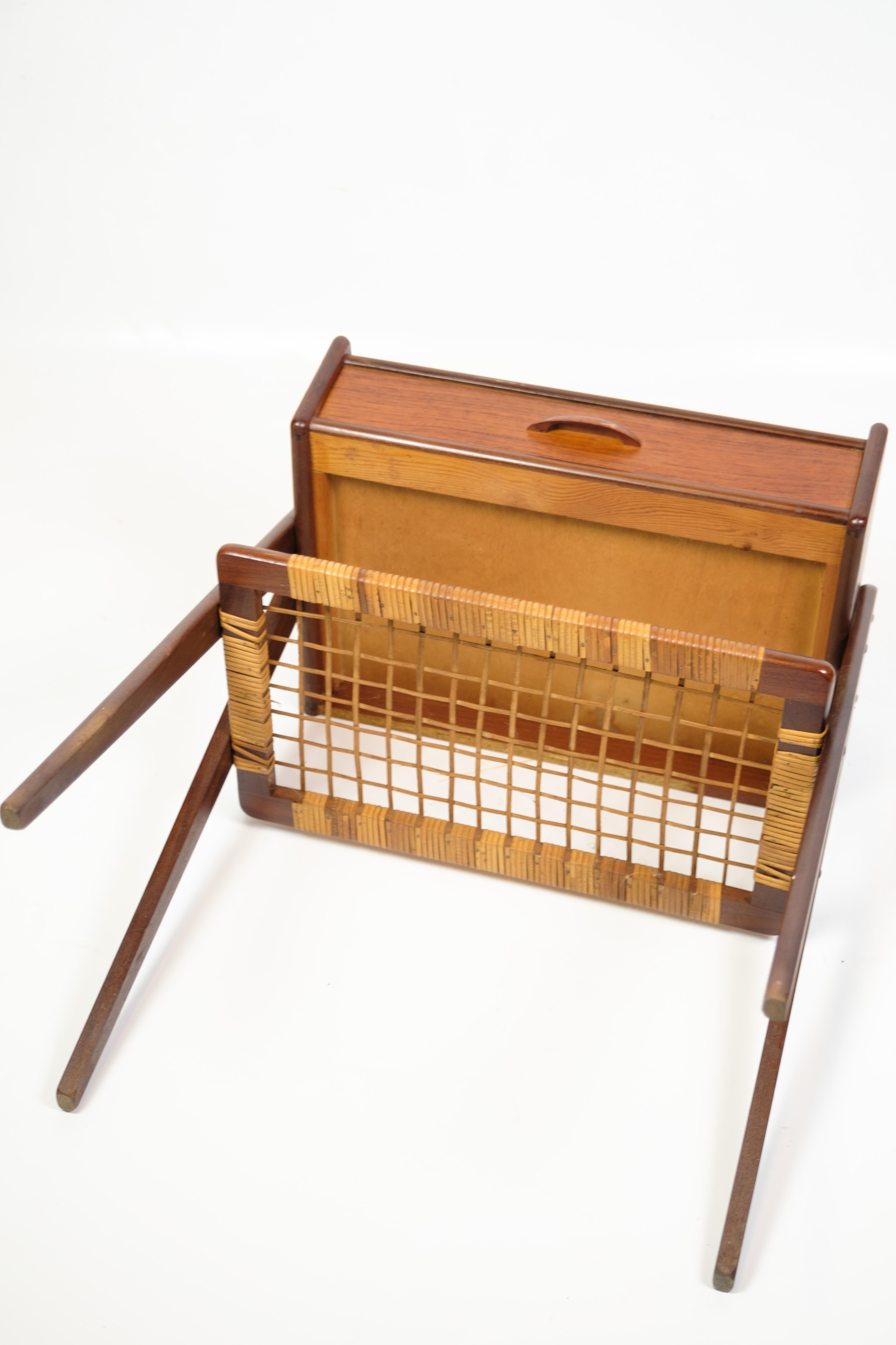 Bett/Beistelltisch aus Teakholz mit Schublade von Søren Rasmussen aus den 1960er Jahren im Zustand „Gut“ im Angebot in Lejre, DK