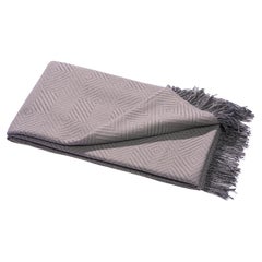 Bed Throw Woven of Extra Fine Merino in Mauve by Catharina Mende