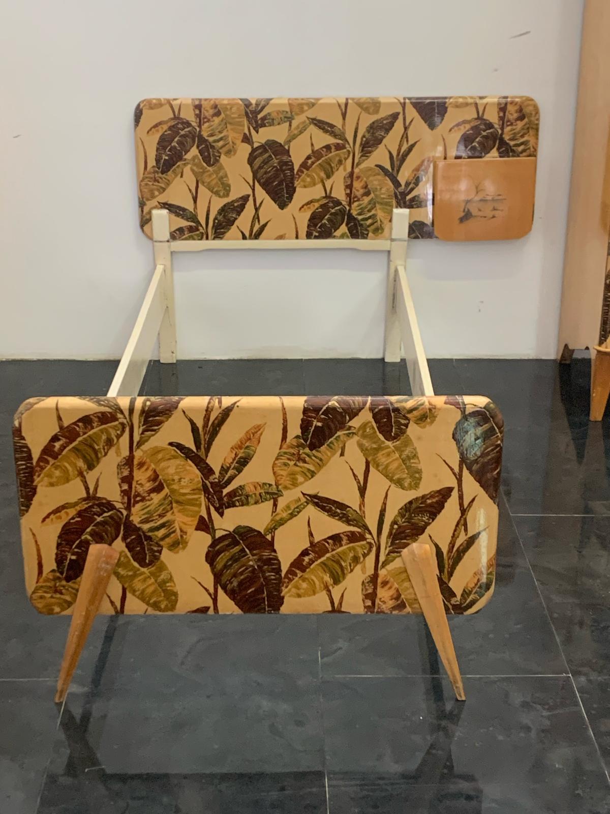 Bed with Headboard, 1950s For Sale 5
