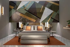 Cama con Estructura de Madera Maciza Tapizada en Piel o Tela Pies Gris Ceniza