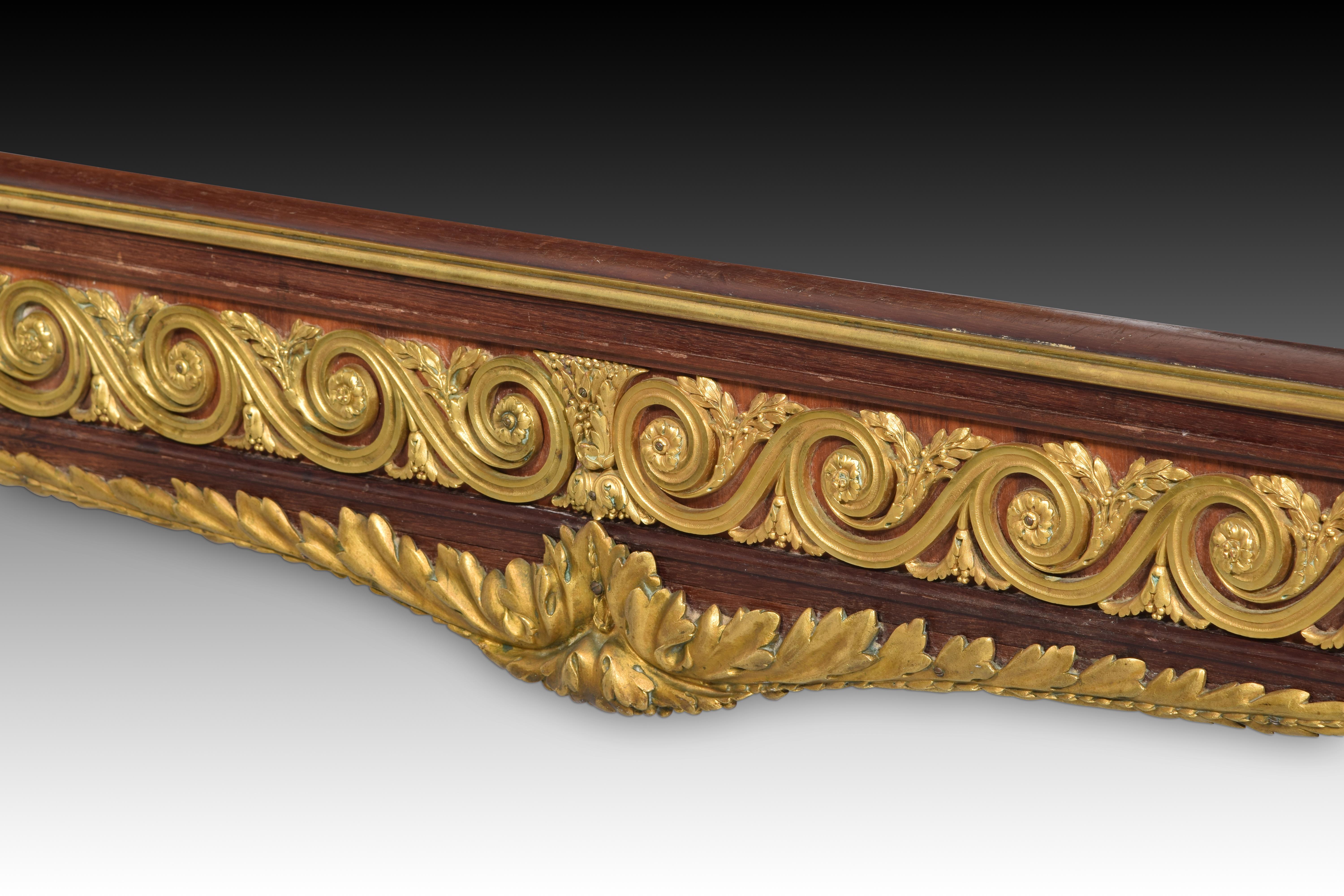 Bed. Wood, gilded bronze, metal. QUIGNON FILS. Paris, France, ca late 19th cent. 12