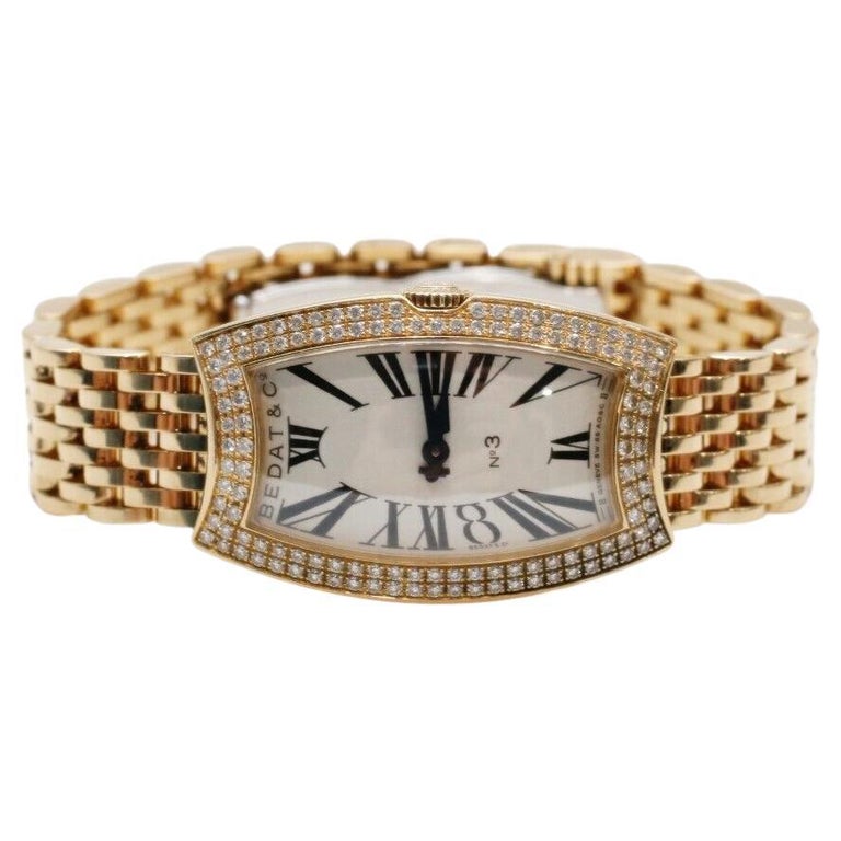 Bedat and 18k Gelbgold Damen Diamantuhr Ref 384 im