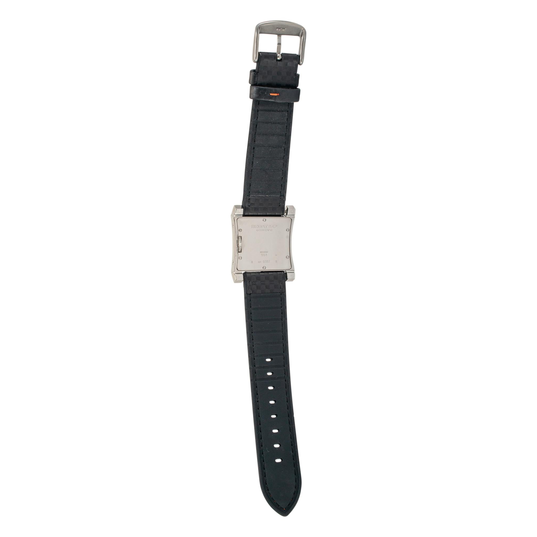 Women's or Men's Bedat & Co. Geneve N01 31.50mm 114.030.100 Diamond Bezel Stainless Steel Watch For Sale
