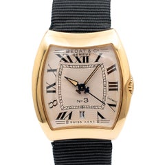 Bedat & Co. Geneve N03 314 28MM Tonneau-Damenuhr aus 18 Karat Gelbgold mit Tonneau-Form