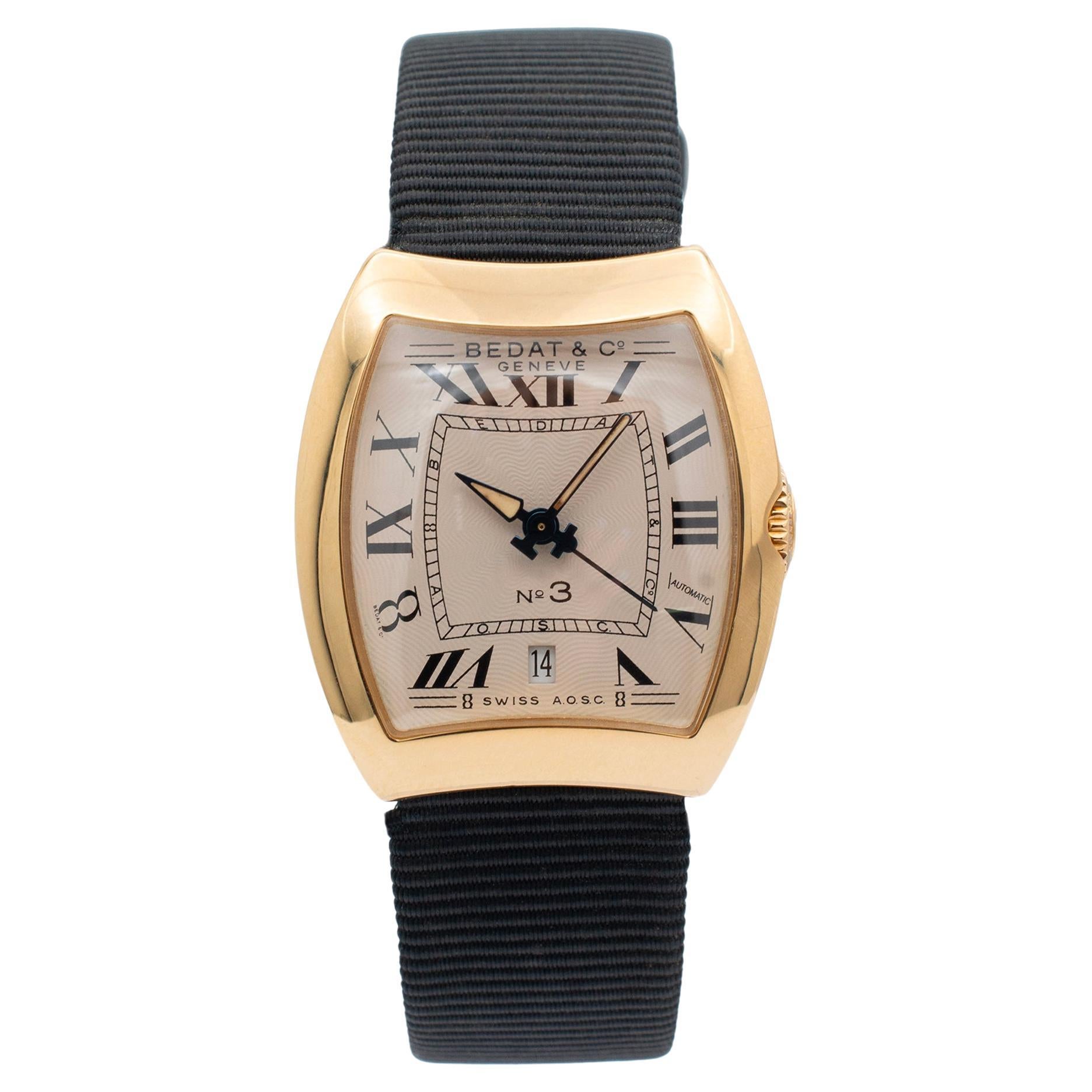 Bedat & Co. Reloj de señora Geneve N03 314 28MM en forma de tonel de oro amarillo de 18 quilates