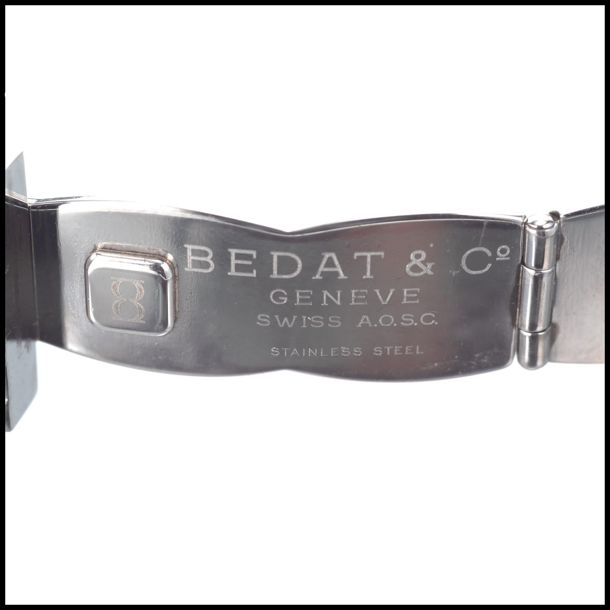 Women's Bedat & Co Ladies No 3 Steel Diamond Bezel Wristwatch