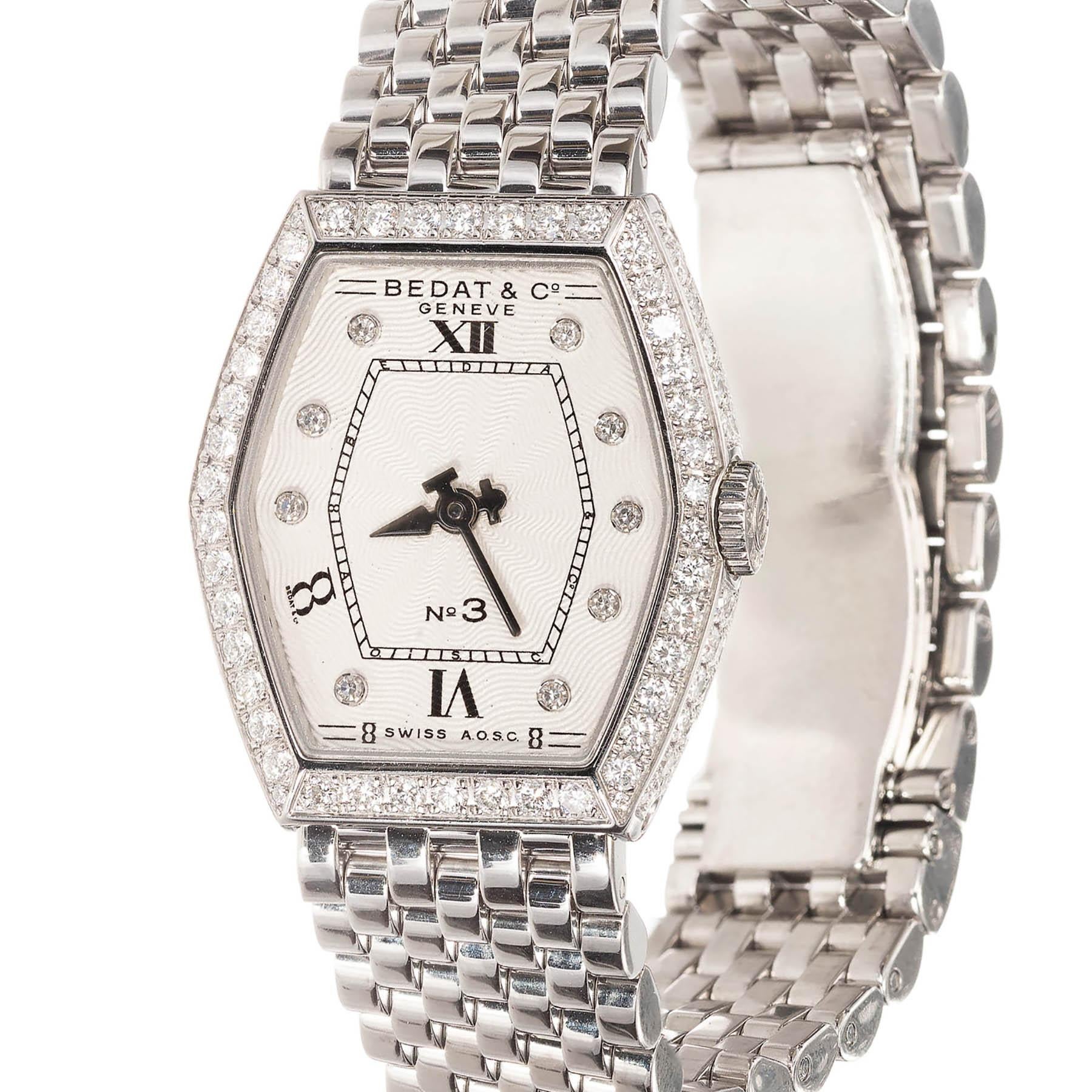 Bedat & Co. Ladies Stainless Steel Diamond Quartz Wristwatch Ref 306
