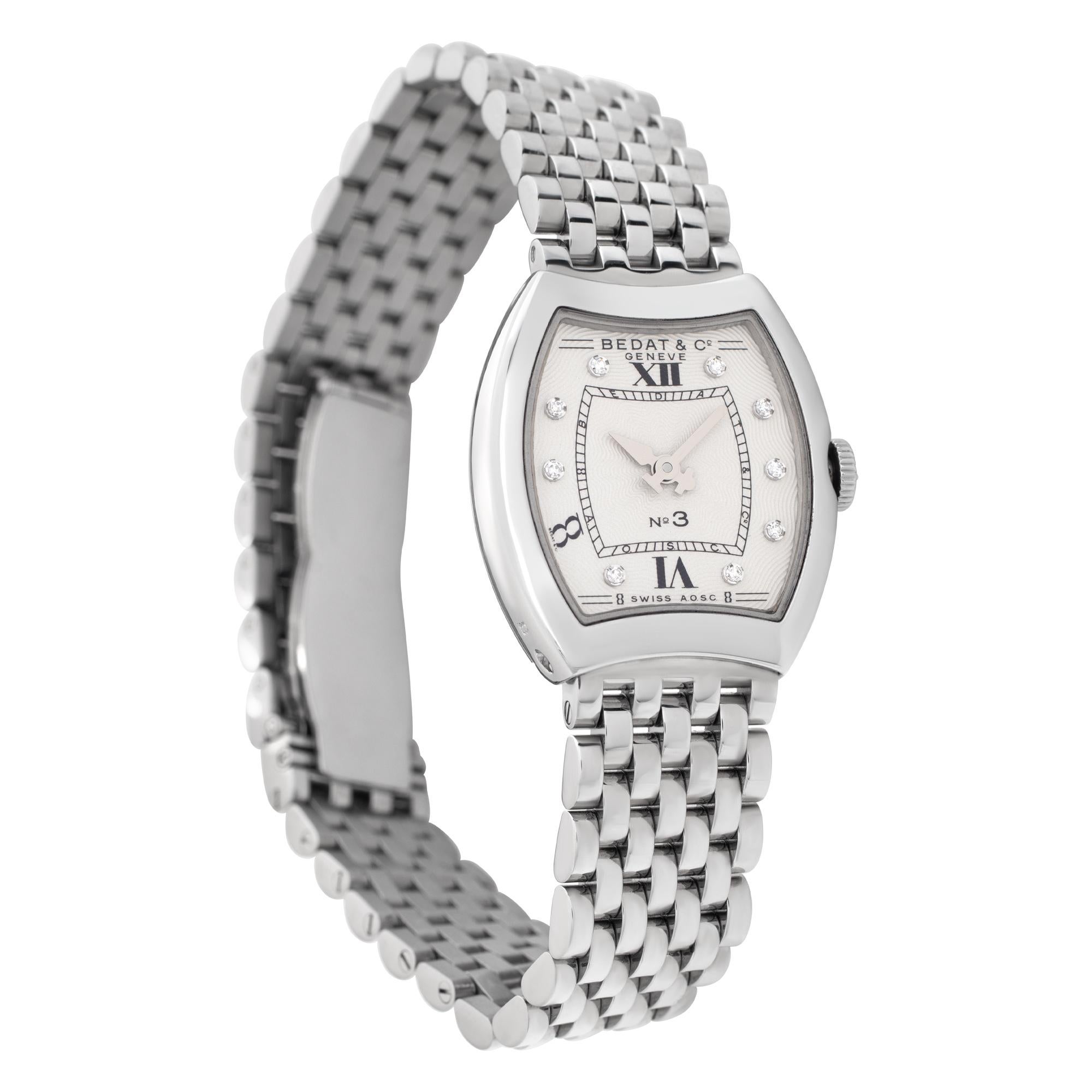 Bedat & Co. No. 3 Stainless Steel Wristwatch Ref 304 In Excellent Condition In Surfside, FL