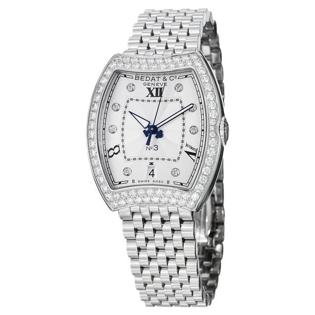 Bedat & Co. No 3 Silver Dial Diamond Stainless Steel Ladies Watch - 315.071.109