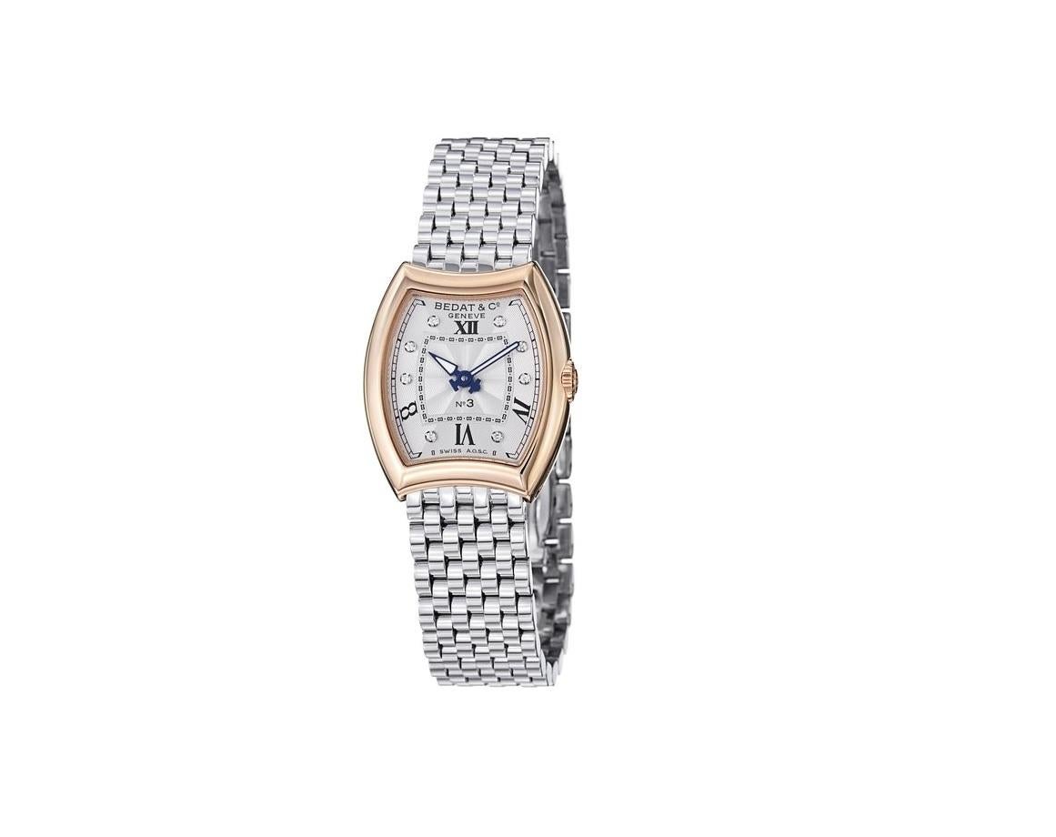 Bedat & Co. No 3 Silver Diamond Dial Ladies Watch 305.401.109 In New Condition For Sale In Wilmington, DE