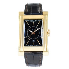 Bedat & Co No. 7 Or 18k Rectangle Cadran noir Montre automatique Ref 737