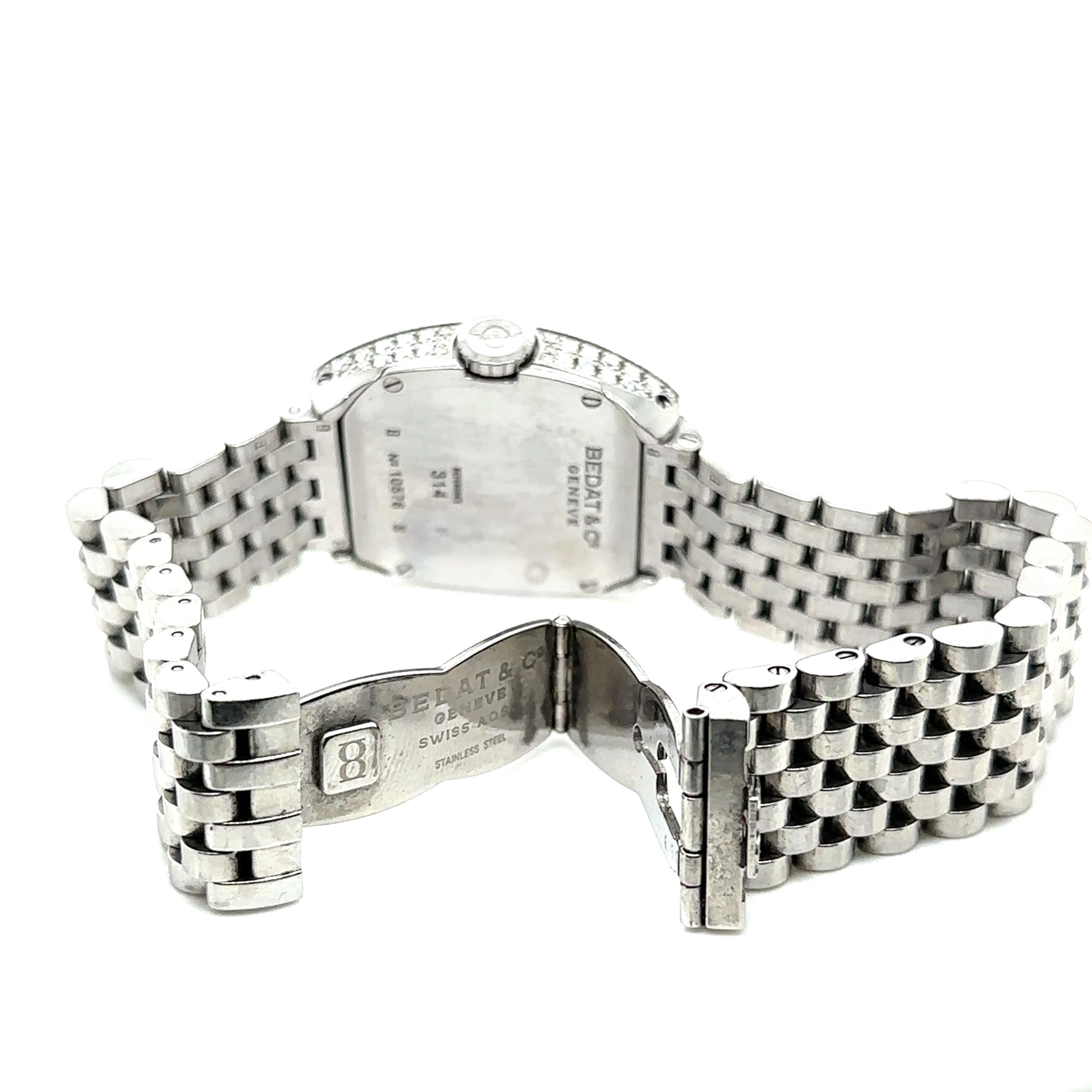 Round Cut BEDAT & Co Tonneau-shaped 113diamond bezel 0.95cttw Geneva Watch Retail: $10750
