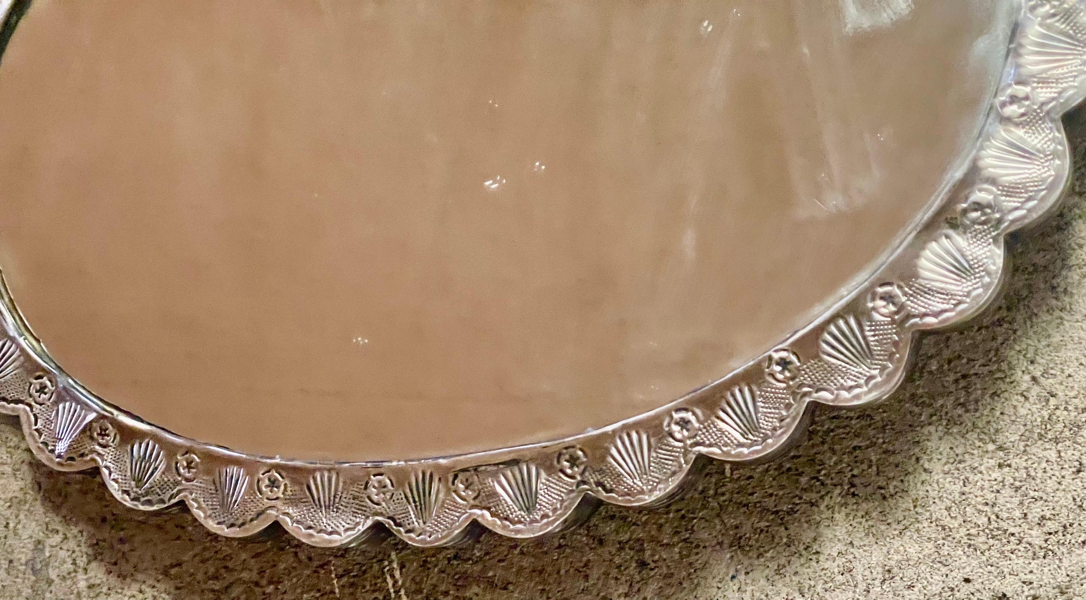 BEDO 900 Moneta d'Argento Matrimonio Turco Specchio Rilievo Rose Conchiglia Ferro di Cavallo in vendita 3