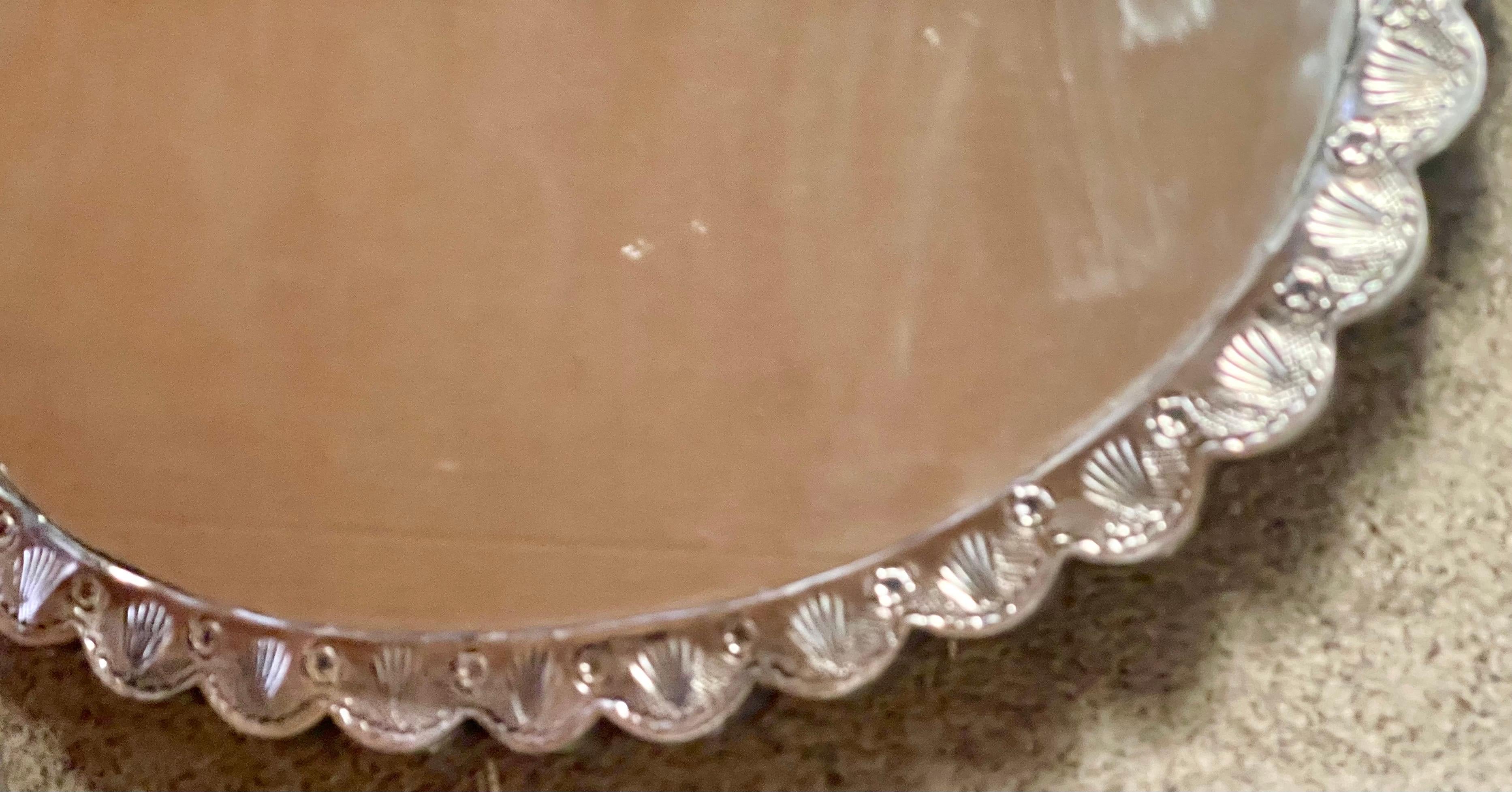 BEDO 900 Moneta d'Argento Matrimonio Turco Specchio Rilievo Rose Conchiglia Ferro di Cavallo in vendita 4