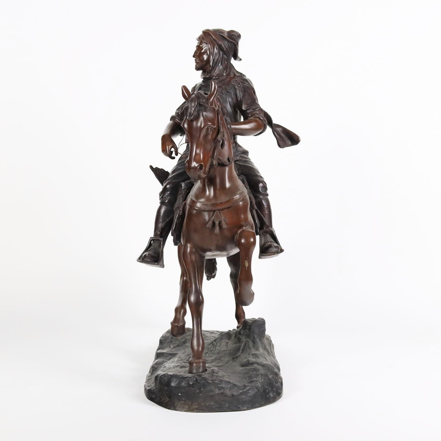 Bedouin on Horseback Bronze France XX Century 10