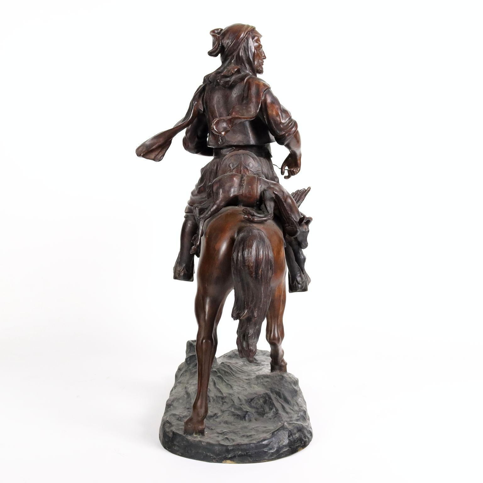 Bedouin on Horseback Bronze France XX Century 12