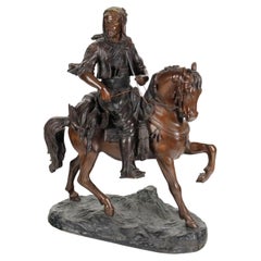 Bedouin on Horseback Bronze France XX Century