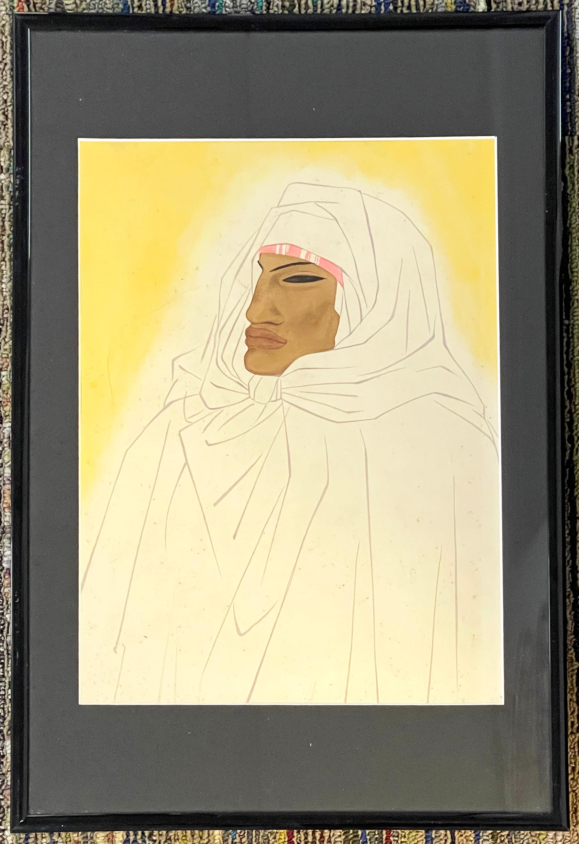 Milieu du XXe siècle « Bedouin », saisissante peinture Art déco réalisée par Stahlhut, artiste réalisateur d'une affiche de l'exposition universelle de New York en vente