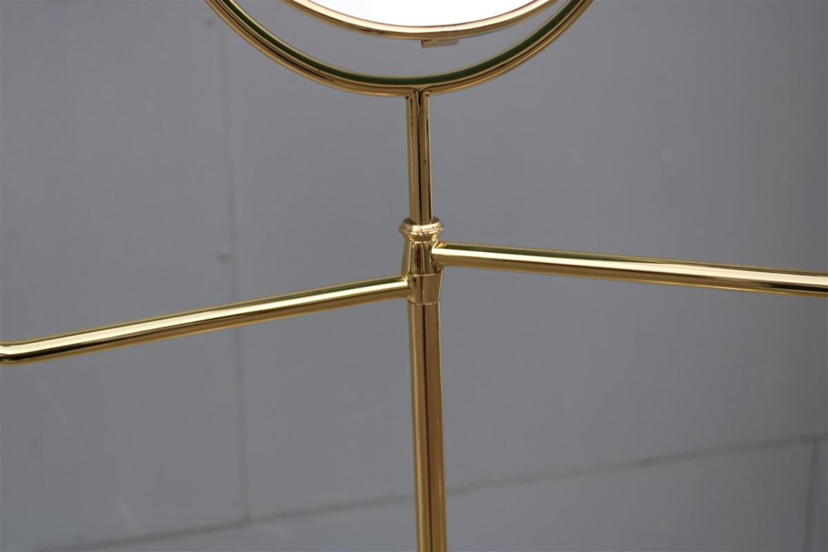 Mid-20th Century Bedroom Clothes Hanger with Mirror Italy Mid-Century Modern Gold For Sale
