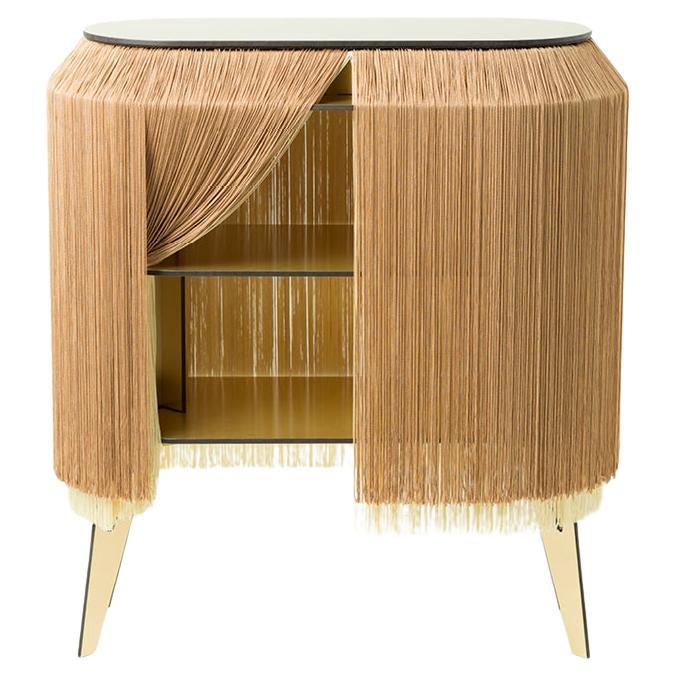 Bedside cabinet - Antic Gold BABY ALPAGA For Sale