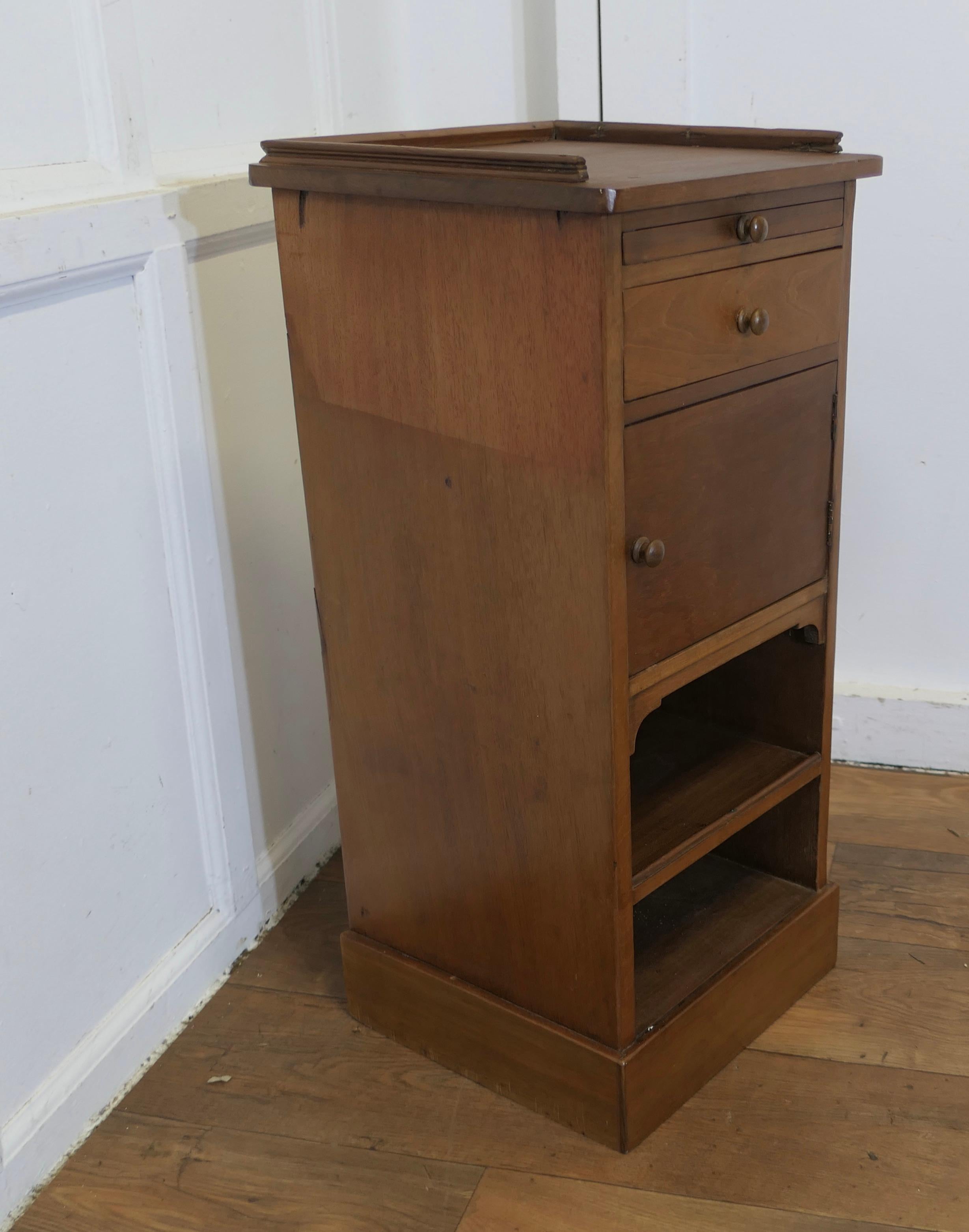 Art Deco Bedside Cupboard with Brushing Slide For Sale