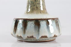 Bedside Lamp by Danish Søholm Ceramic White, Brown and Green Glaze, 1960s