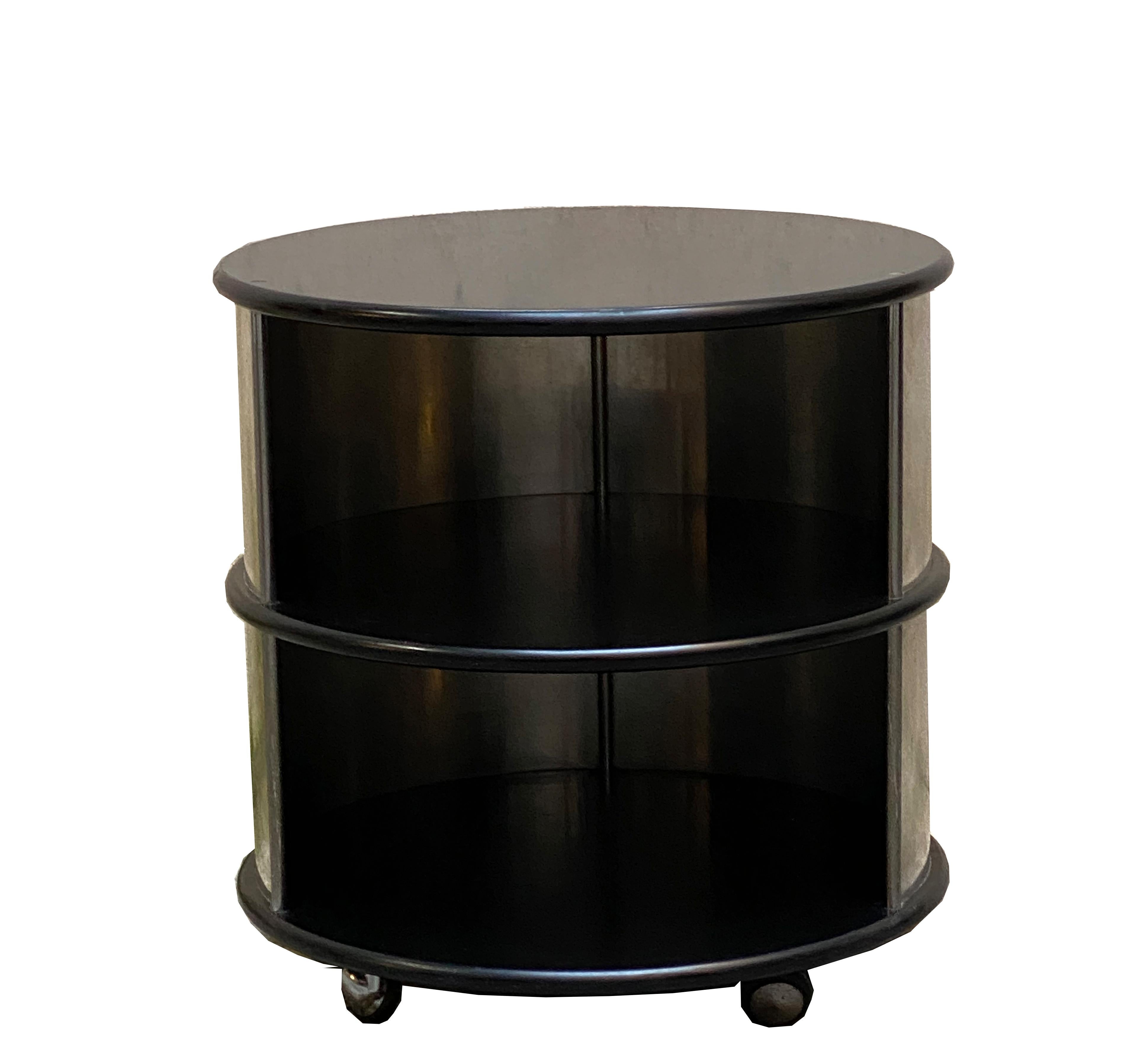 Mid-Century Modern Bedside or End Table in Lacquered Wood, circa 1970