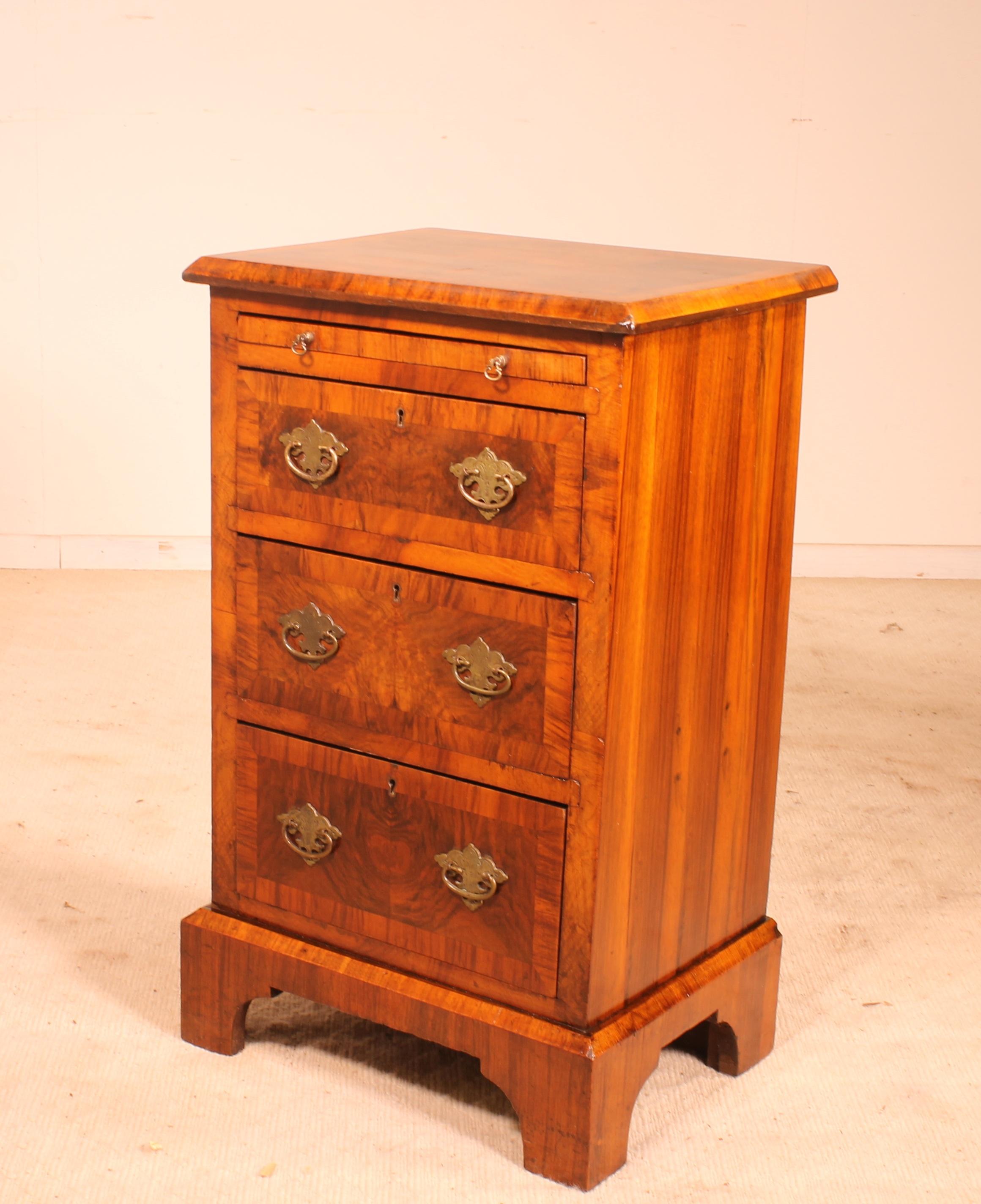 Bedside or Mini Chest from the 19th Century in Blurr Walnut 1