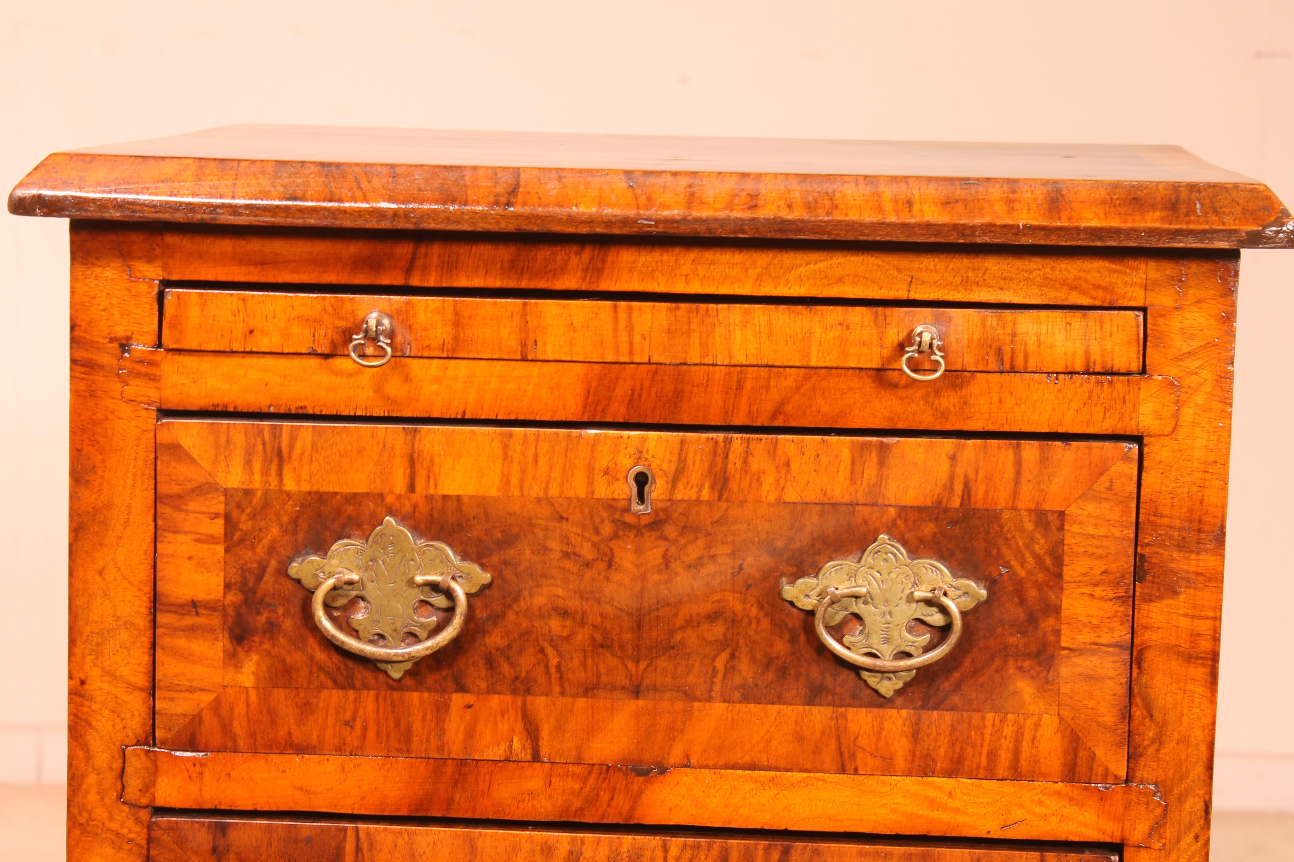 Bedside or Mini Chest from the 19th Century in Blurr Walnut 2