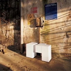 Bedside Table / Bedside Cabinet Minotti Italia Formosa Appoggiata - White