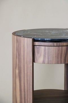Bedside Table Dama in Black Marble