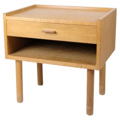 Bedside Table In Oak By Hans J. Wegner For Ry Møbelfabrik From 1960s