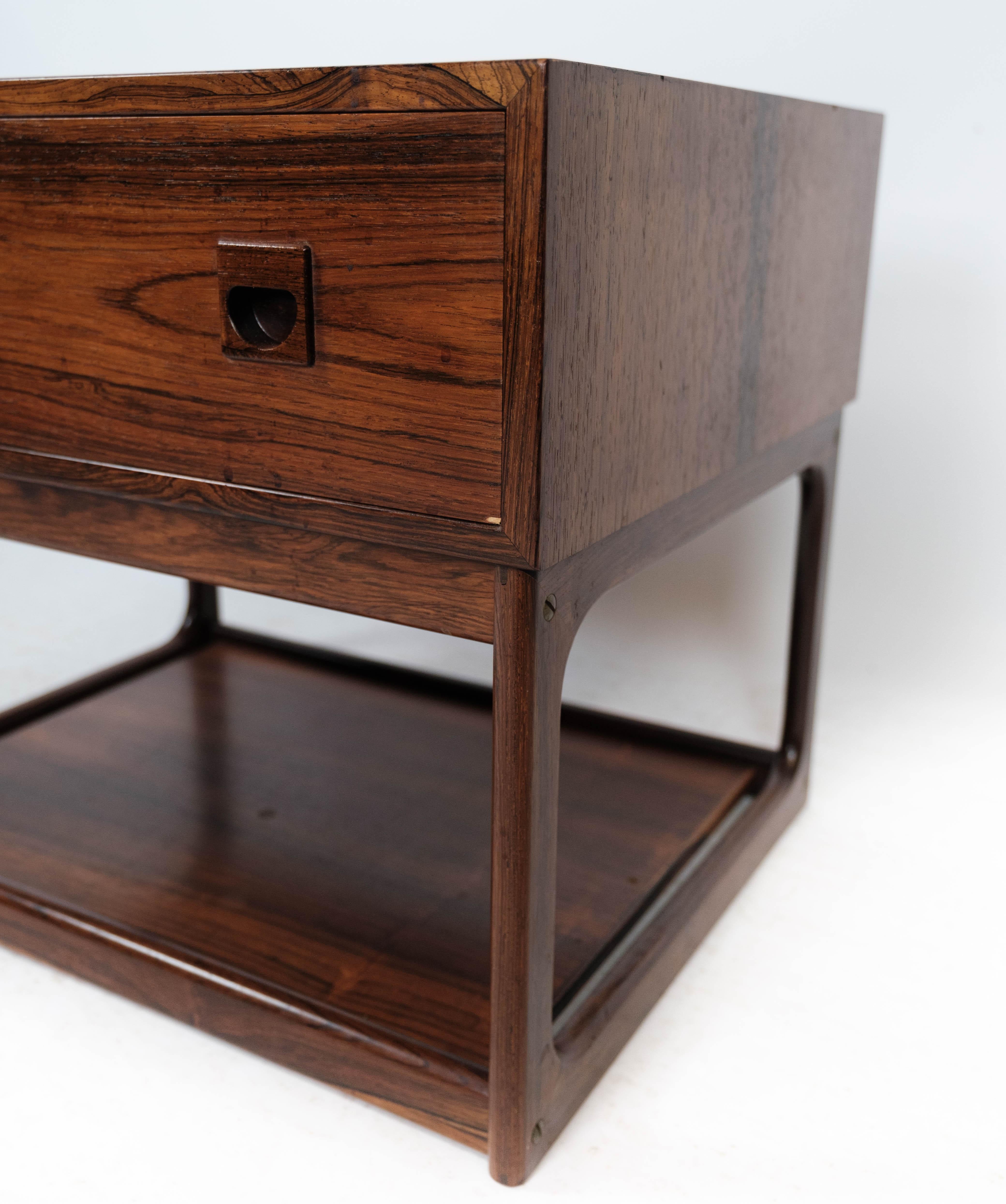 Bedside Table in Rosewood of Danish Design Manufactured by Brouer in the 1960s 4