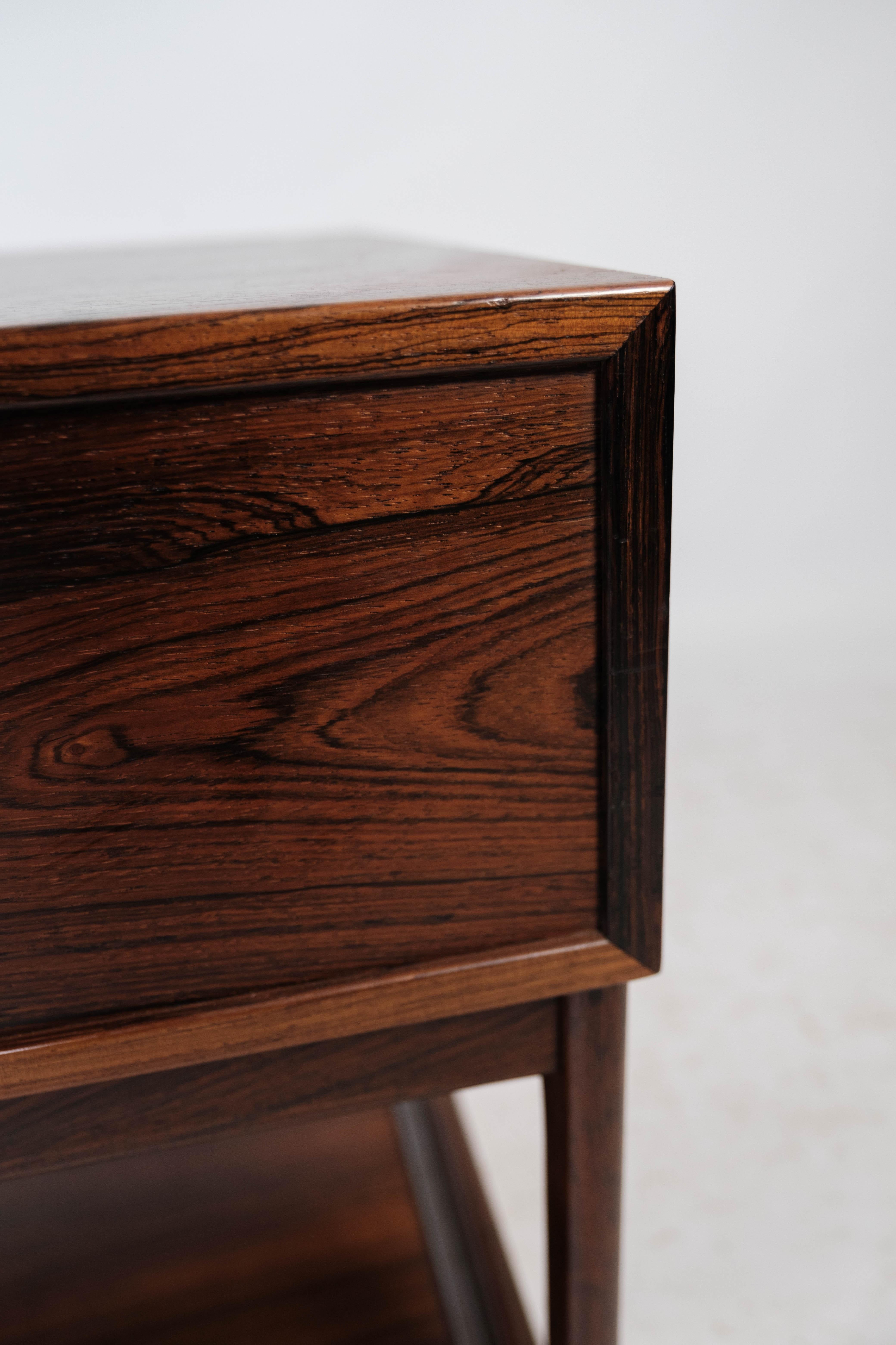 Bedside Table in Rosewood of Danish Design Manufactured by Brouer in the 1960s 8