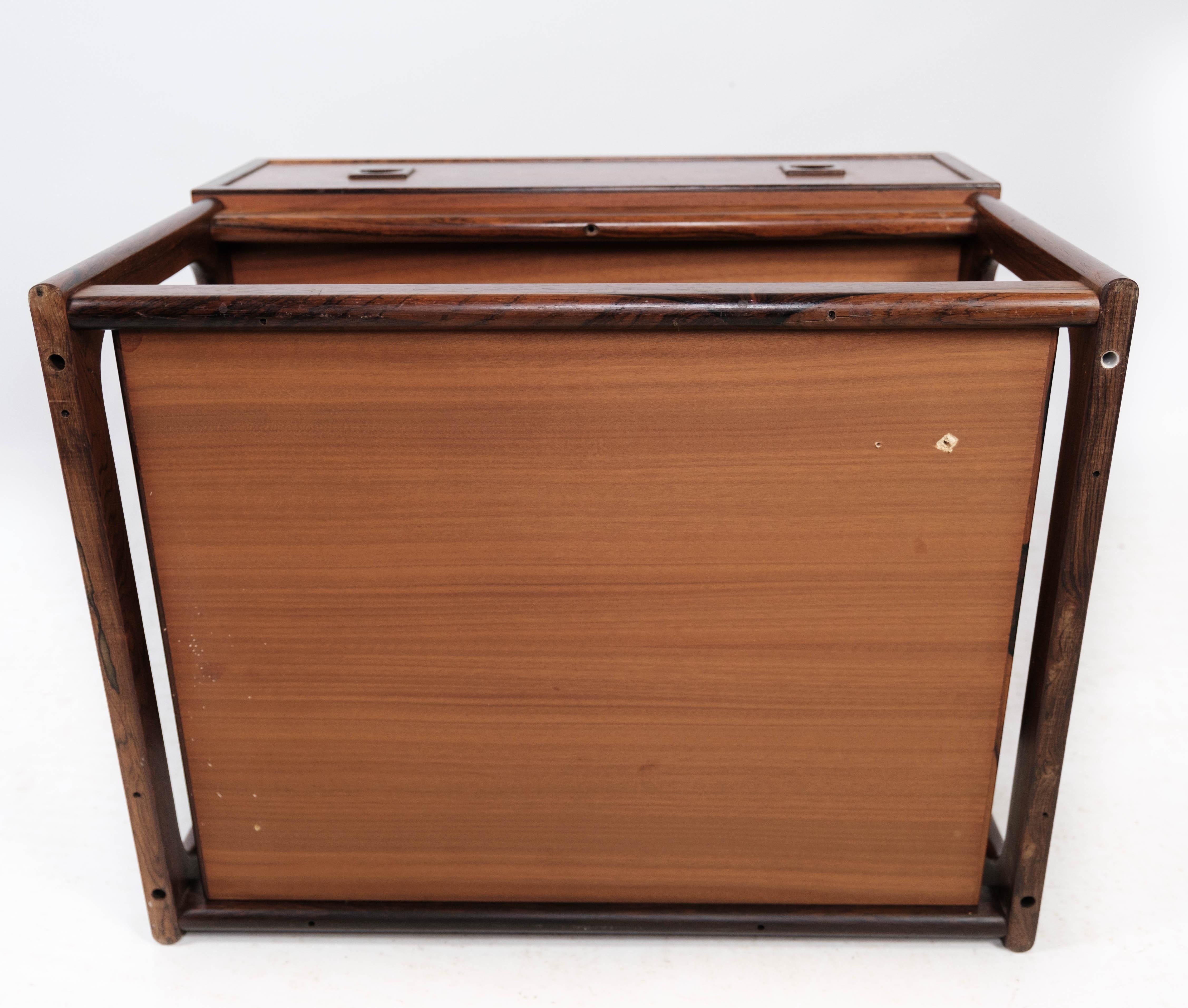 Bedside Table in Rosewood of Danish Design Manufactured by Brouer in the 1960s 9