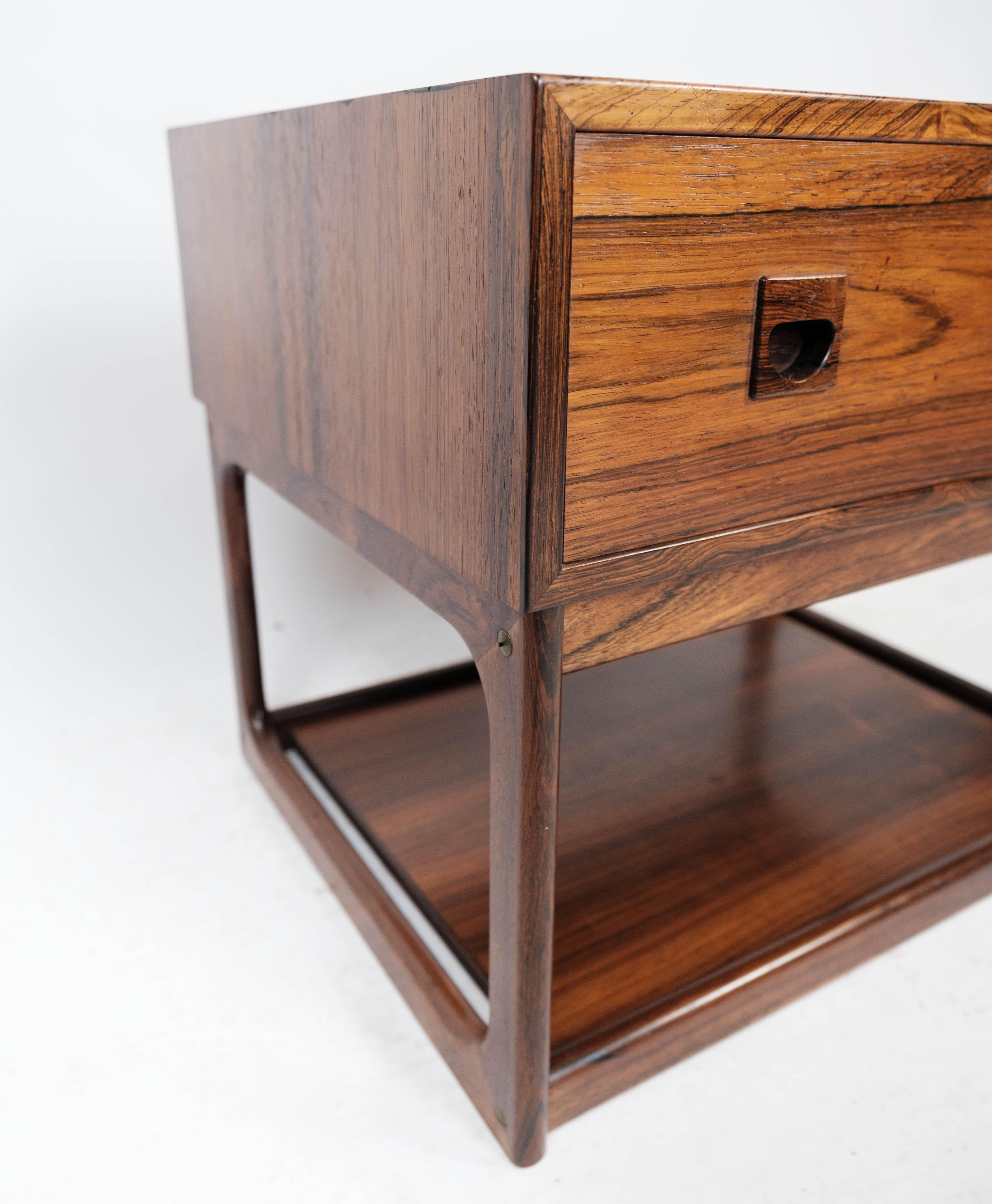 Bedside Table in Rosewood of Danish Design Manufactured by Brouer in the 1960s 2