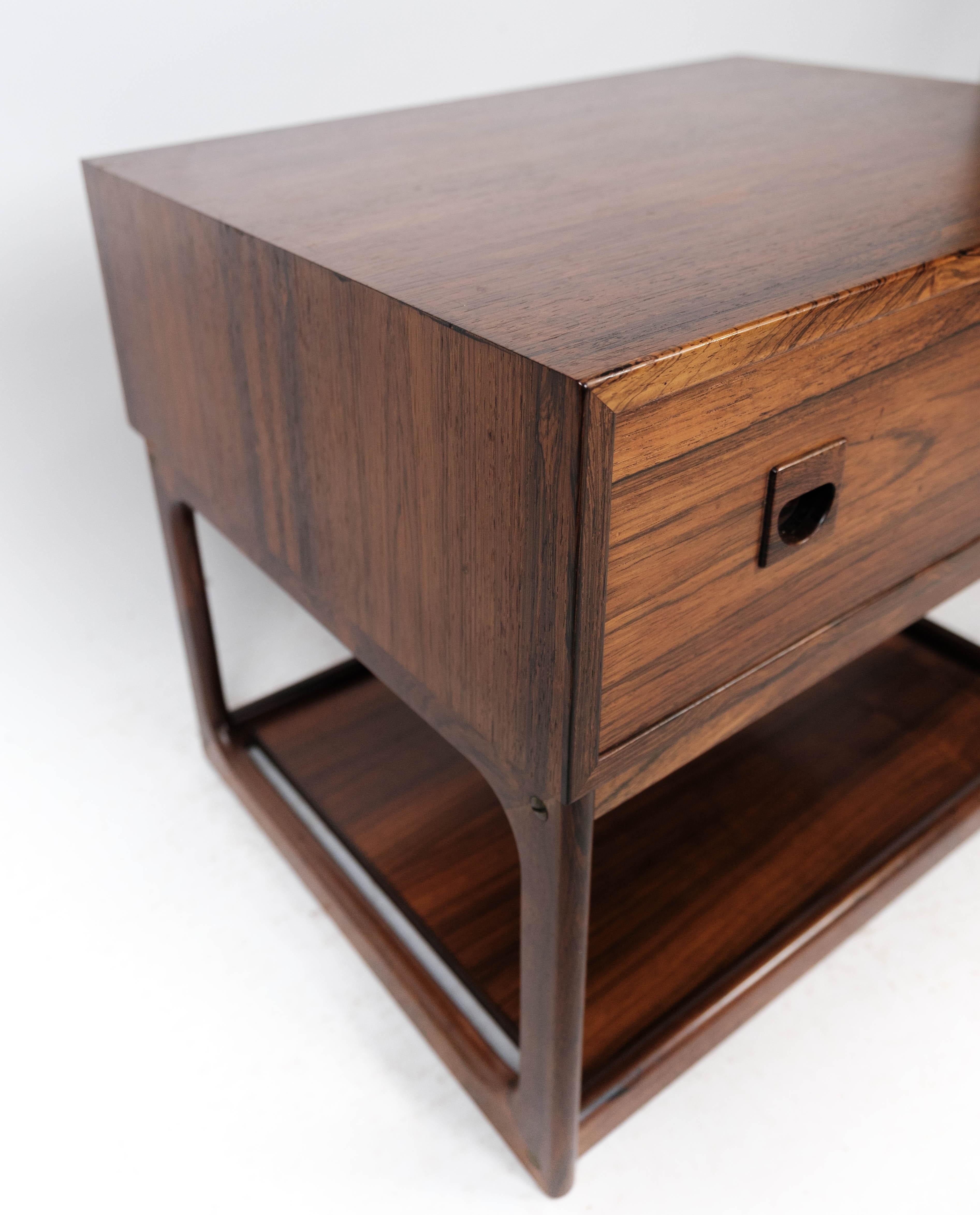 Bedside Table in Rosewood of Danish Design Manufactured by Brouer in the 1960s 3